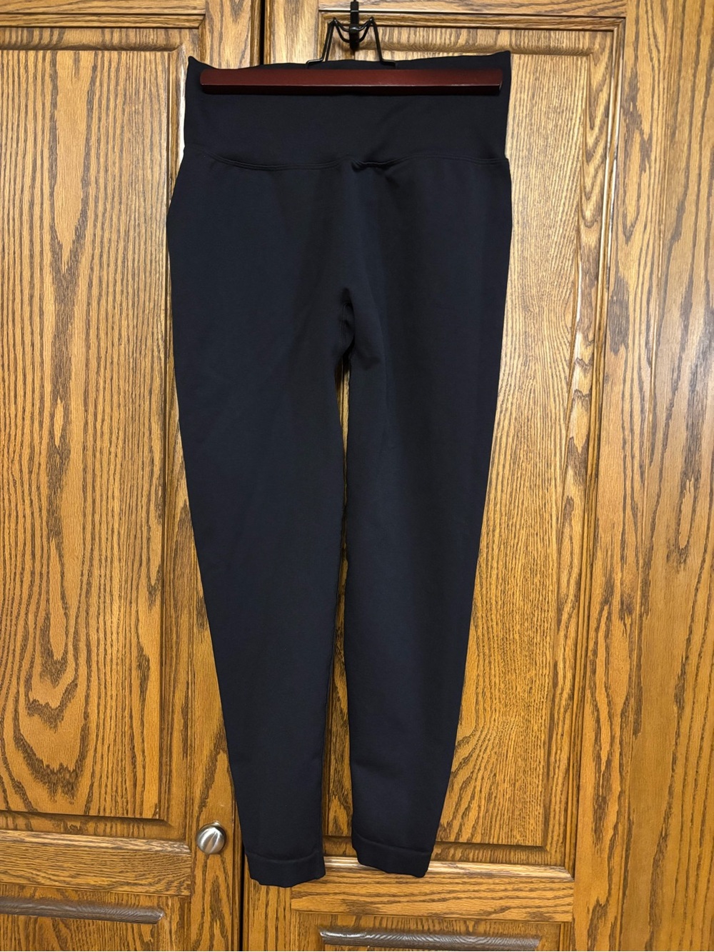 Everyday High-Rise Black Leggings with Wide Waistband size large